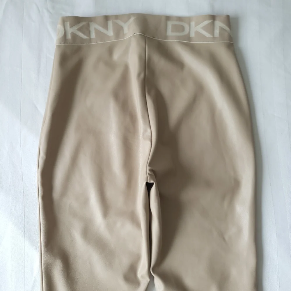DKNY Faux Leather Leggings/Pants - Picture 10 of 13